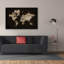  «Wood World Map» par Lori Deiter, art mural sur toile, 60 po x 40 po