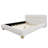 Halden Contemporary Upholstered Bed in Faux Teddy Fleece with Curve Headboard and Solid Round Legs