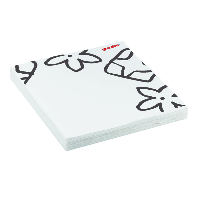 Serviette jetable en papier de base Mirage, Noir
