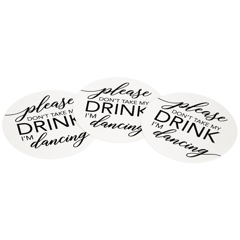 Veuillez ne pas prendre ma boisson, je suis dansant des sous-verres en papier, Noir