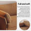 178 cm Brown 2-Seater Straight Sofa 