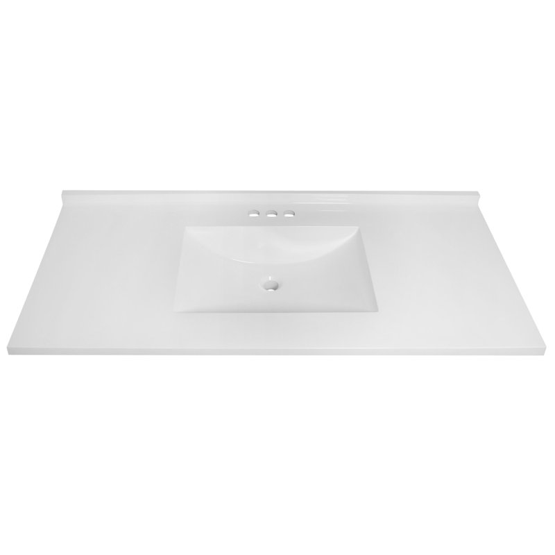 Plateau de meuble-lavabo simple avec dosseret Camilla II