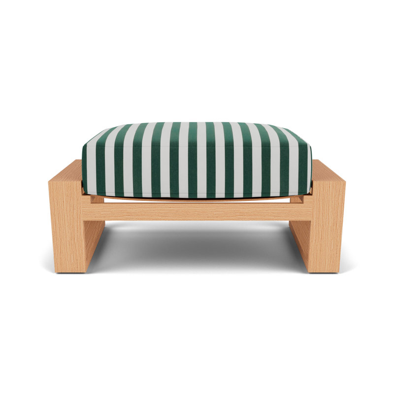 Pursuit Outdoor Ottoman, Safari/White Stripe
