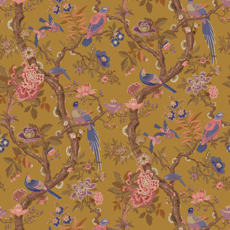 Ashmore 32.82' L x 27.56" W Wallpaper Roll, Orange