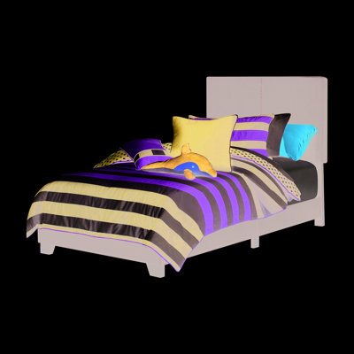 Le lit à panneaux simple noir en similicuir crée un espace de détente en cuir noir élégant qui s'harmonise avec divers styles