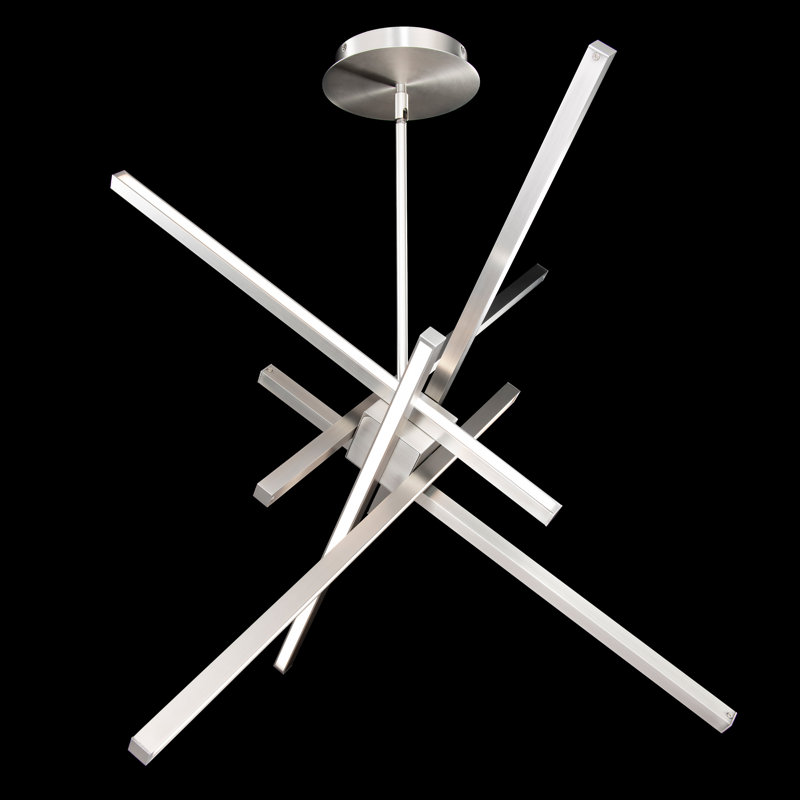Rochelle 6-Light Chandelier, Brushed Nickel, 29"