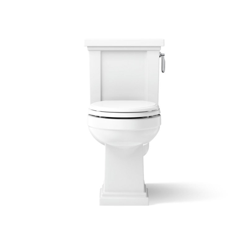 Tresham® 1.28 GPF Water Efficient Elongated Two-Piece Toilet (Seat Not Included), White, Right-Hand