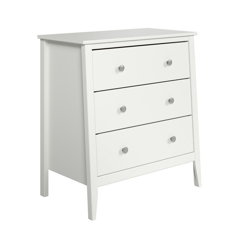 Commode 3 tiroirs, Blanc