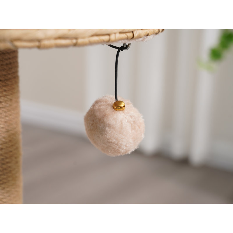 Medium Cream Sisal Cat Tree with Perches and Scratching Post