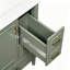 Meuble-lavabo moderne de 24 po avec lavabo en céramique, porte à fermeture en douceur, 3 tiroirs, poignées dorées et support pour rangement compact (ancien SKU: N729P373272F)-1108684104