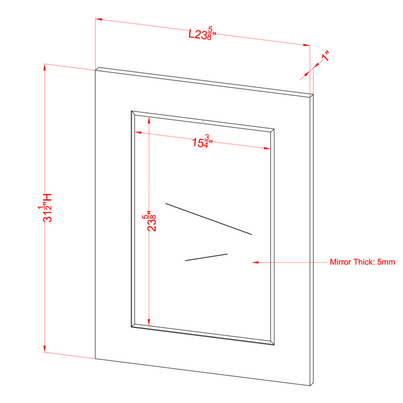 Cheryll Wood Flat Mirror