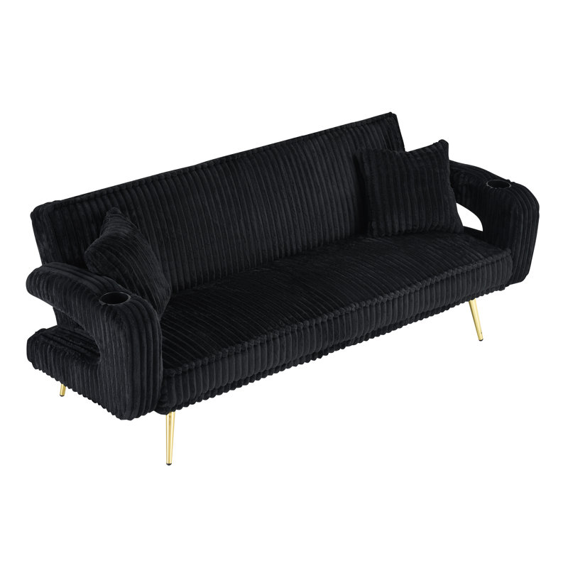 Velours côtelé noir moderne, fabrication stable, pour le coussin éponge haute de décoration intérieure, salon, Noir