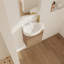 Meuble-lavabo à fermeture en douceur avec lavabo, 16 po, idéal pour les petites salles de bain et facile d'entretien