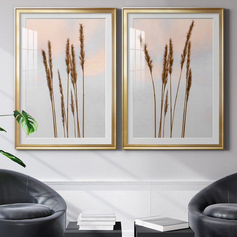 Danita Delimont - ensemble de 2 reproductions de photos, H 26,5 po x l 73 po x P 1,5 po, Papier encadré doré, Blanc