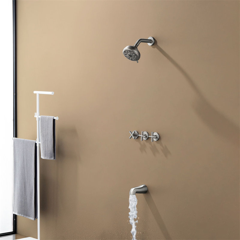 All-In-One Kit with Rough in-Valve, Brushed Nickel