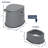 Portable Toilet With Non-Slip Mat Grey-123721129