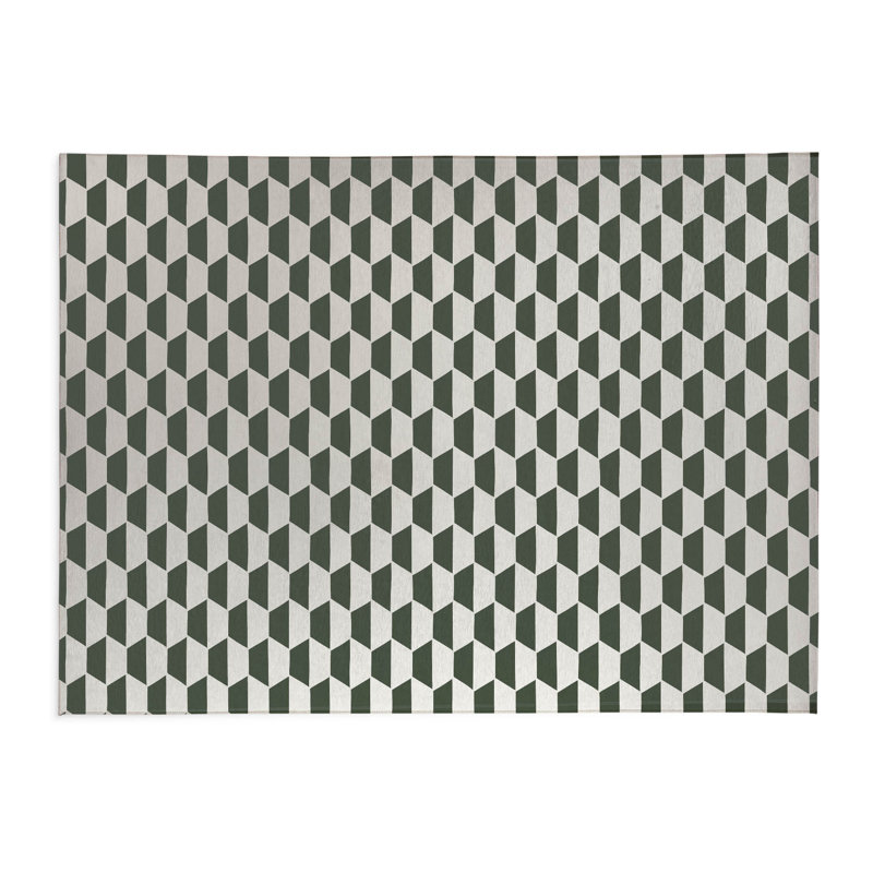 Paillasson d'intérieur Hex Peach, L 60 po x L 84 po, Vert