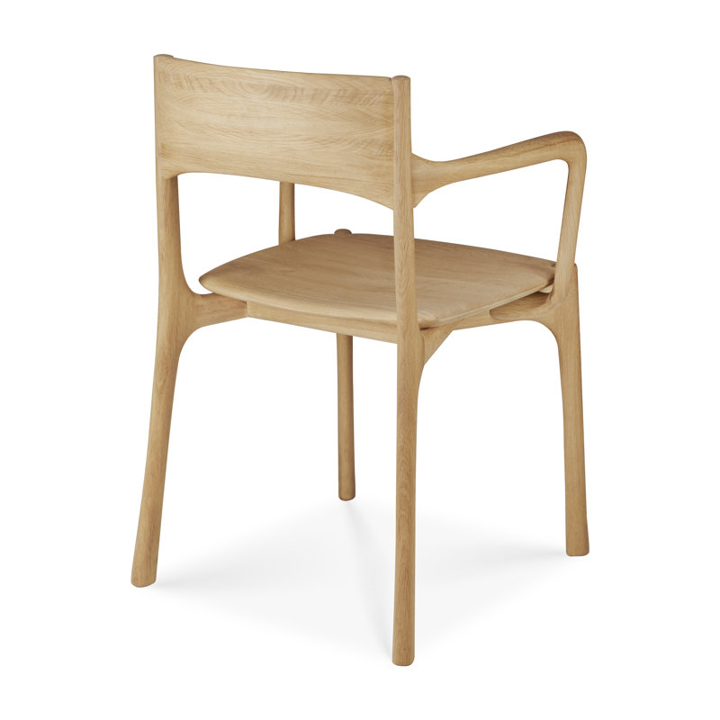 Pi Solid Wood Arm Chair, Natural