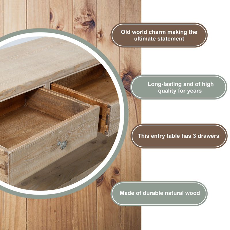 59'' W Solid Wood Console Table
