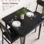 Ensemble de table de salle à manger moderne 3 pièces pour 2 personnes, table de cuisine avec 2 chaises rembourrées, mobilier de salle à manger compact avec assemblage facile pour appartement, studio et salle à manger - noir-429533920