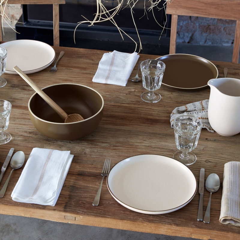 Monterosa Stoneware Dinner Plate, Cream Cocoa
