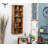 Brown Wood 10 Cubby Room Wall Shelf, 18" x 7" x 42"
