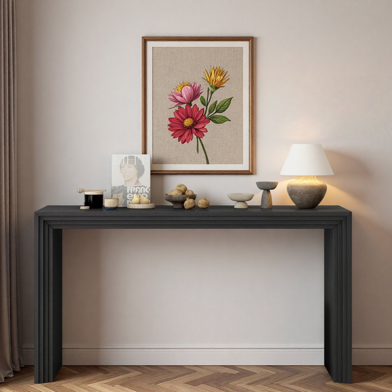 59.23" Console Table, Black