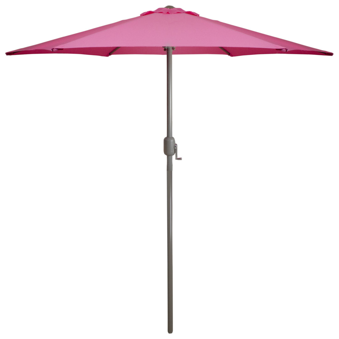 7.5ft Outdoor Patio Market Umbrella with Hand Crank Arlmont & Co. Fabric 