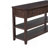 Retro Design Console Table with Two Open Shelves, Pine Solid Wood Frame