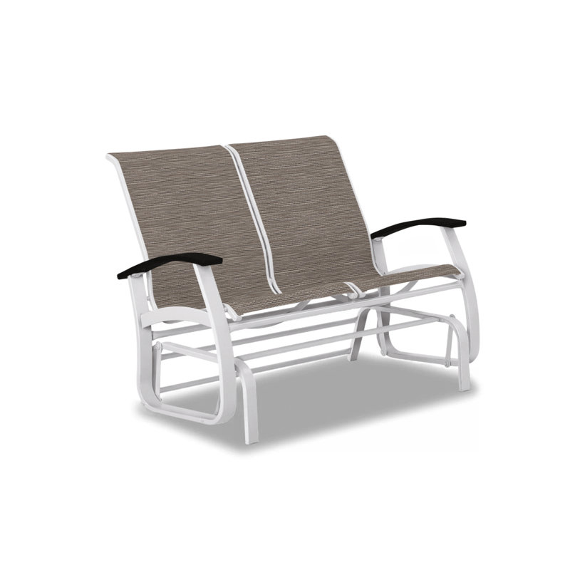 Belle Isle Outdoor Glider, Black P70, Gloss White, Mavi