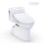 TOTO® WASHLET+® Carolina® II One-Piece Elongated 1.28 GPF Toilet and WASHLET+® S5 Bidet Seat, Cotton White - MW6443446CEFG#01