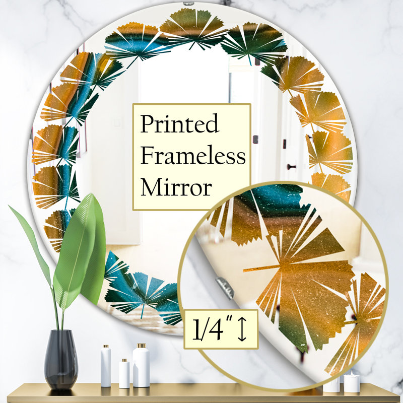 Miroir mural Leaves, H 31,5 po x l po