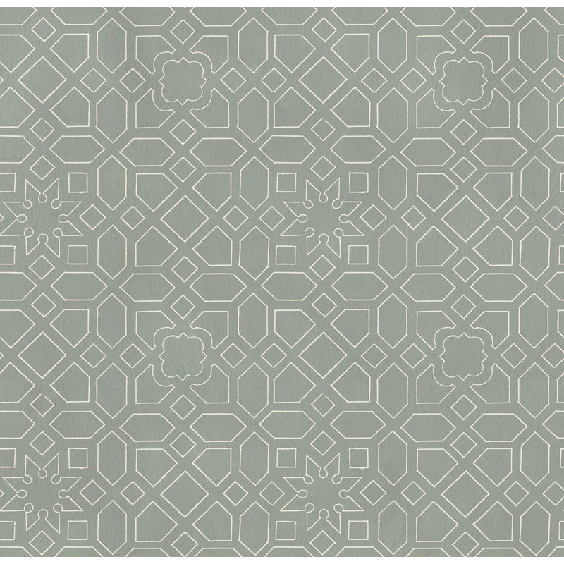 Rouleau de papier peint L 33 pi x l 20,5 po Yuki Osada Garden Grids, Vert