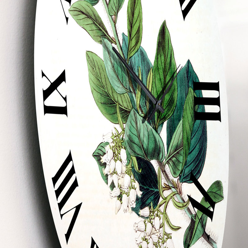 Vintage Botanicals XX - Traditional Wall Clock, Small