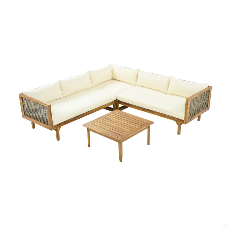 Ensemble de conversation modulaire avec coussins imperméables - Ensemble de canapés d'extérieur de qualité supérieure