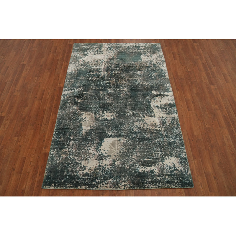 Tapis abstrait fait à la main 5 x 8 po