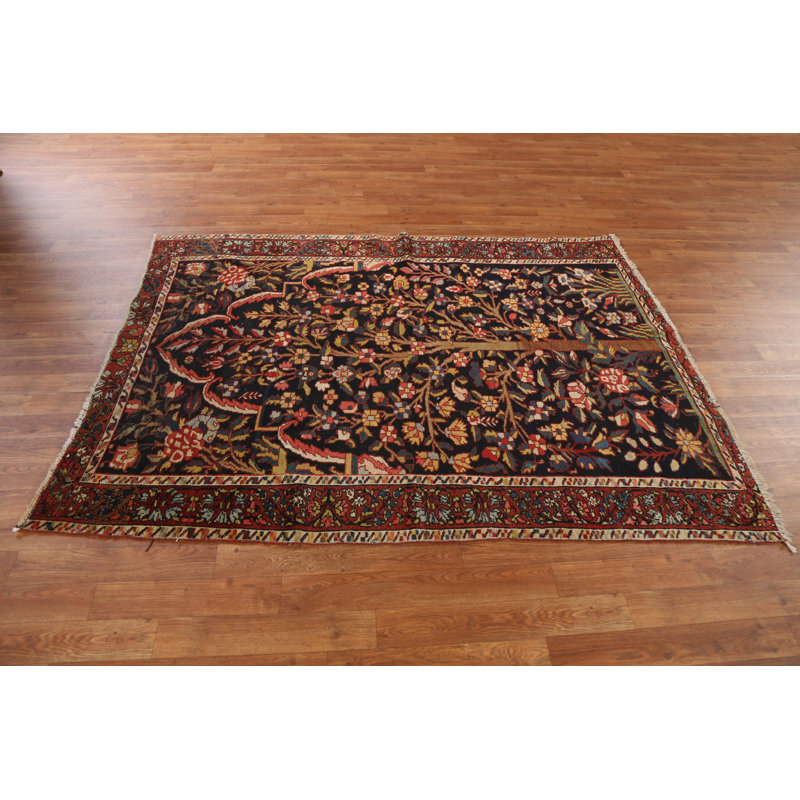 Tapis à teinture végétale antique pré-1900 4 x 6
