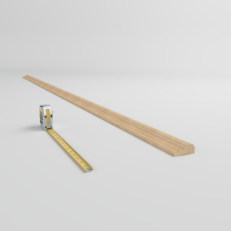 96" Pine Solid Wood Chair Rail Molding