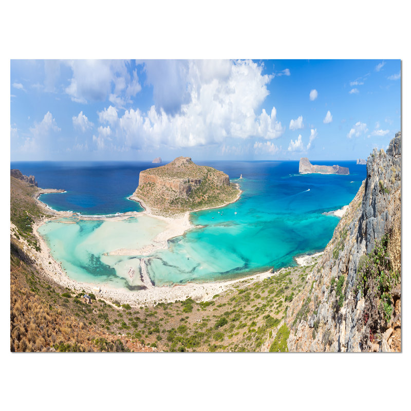 Balos Beach at Crete Island, Grèce - reproduction de photo sur toile tendue, H 8 po x l 12 po, Toile tendue