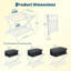 Porte-bagages, support de valise pliable avec tablette de rangement et sangles en nylon-868318015