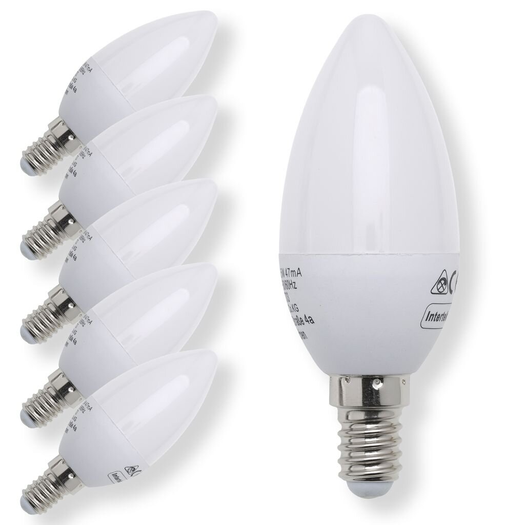 Kayahan LED-Leuchtmittel E14, Kerzenform Energiesparlampe 5W 470 Lm 3.000K