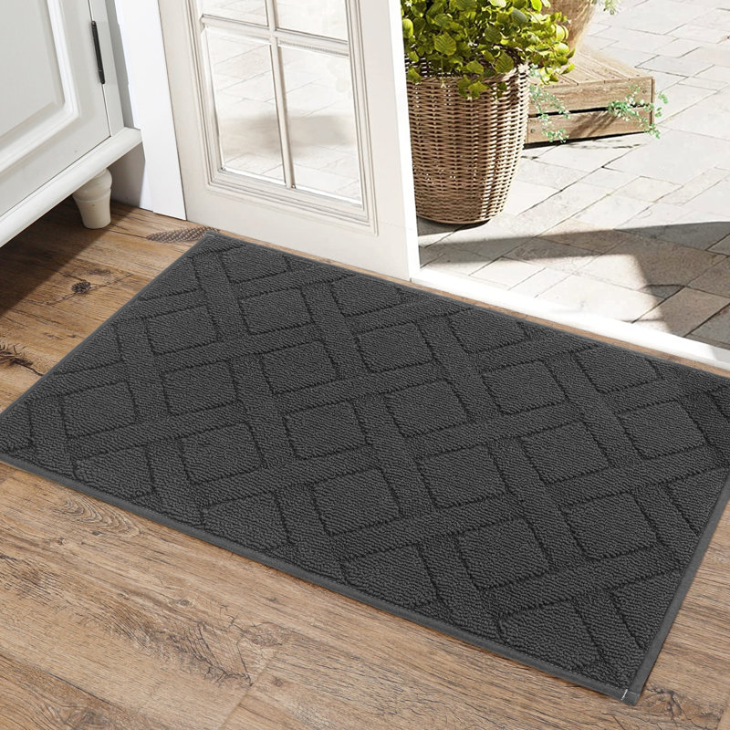 Non-Slip Indoor Doormat, 50.8cm W x 81.3cm L, Charcoal