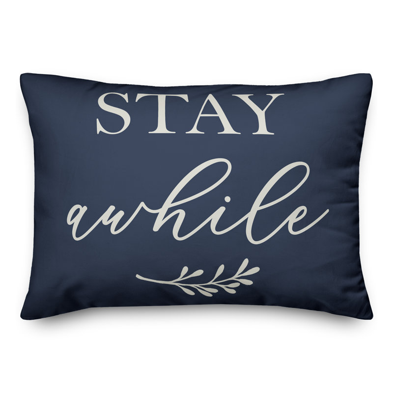 Housse de coussin rectangulaire d’extérieur stay some, Bleu