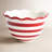 Red Stripe Ruffle Small Bowl