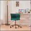 Chaise de bureau rembourrée avec roues pivotantes réglables, conception ergonomique pour bureau à domicile, salon, chambre à coucher et coiffeuse-485176419