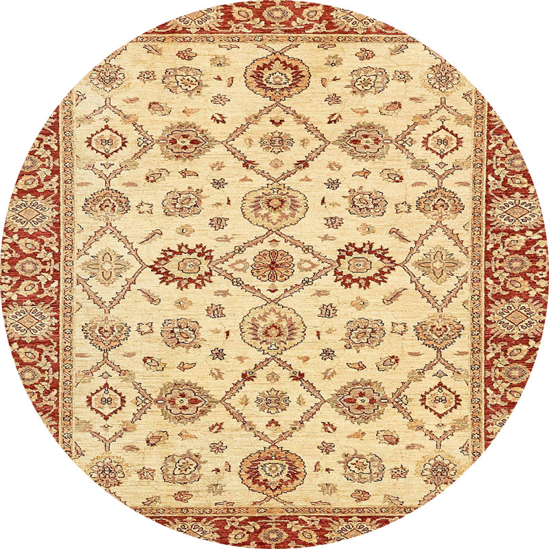 Tapis abstrait moderne 471, Rond 7 pi