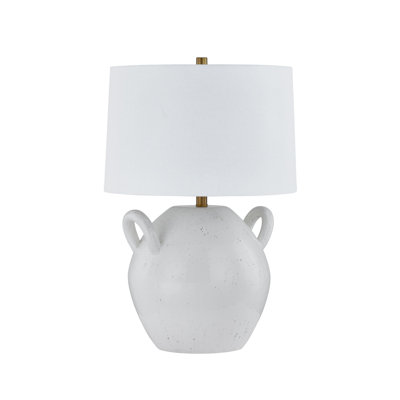 Maddie 26" Table Lamp with Linen Shade, White