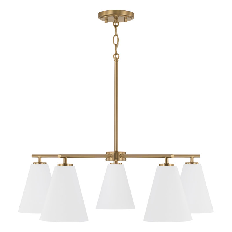 Charlie 5 - Light Dimmable Chandelier, White