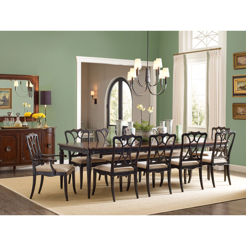 Charleston Rectangle Leg Dining Table w-2-22in Leaves
