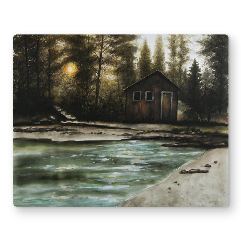 Cabin in the Forest - Metal Print | Stunning Home Decor